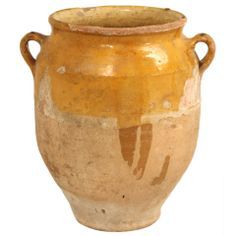 Vase-Ceramic-Yellow-French