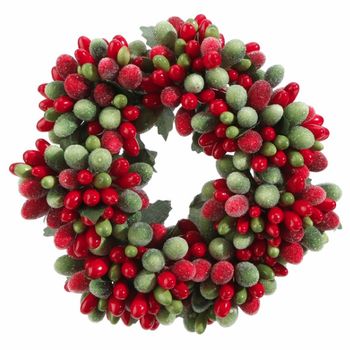 ChrisCandle Ring-Beaded Berry-4in