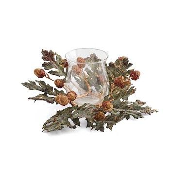 ChristOrn-Wreath-Acorn-Glitter/Glass
