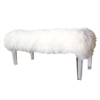 Bench-Mongolian Fur-White
