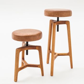 Bench-Wood/Leather-Viki I