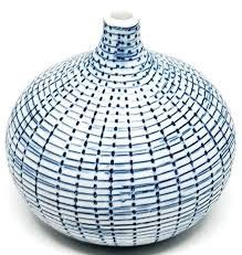 Vase-Congo Blue/Strip-Tiny S