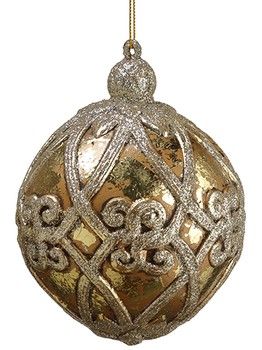 ChrisOrn-Laced Glittered Ball-4in
