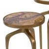 Side Table-Bronze/Marble-M