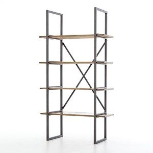 Bookshelf-Metal Wood-Single