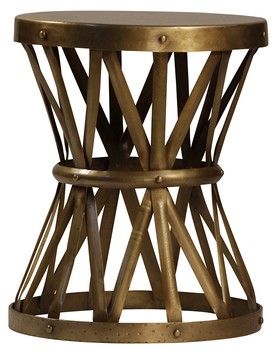 Side Table-Gold-Metal