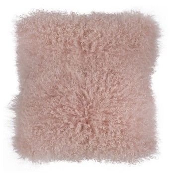 Pillow-Pink-Mongolian Fur