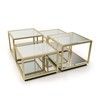 Coffe Table-Natural Brass-Set 4