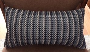 Pillow-Leather-Navy Hand Made II