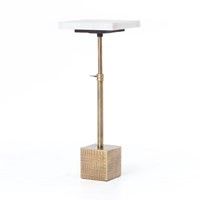 Side Table-Marble-Brass