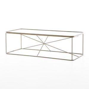 Coffee Table-Metal Glass