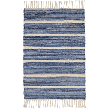 Rug-Denin Rag Stripe-4x6