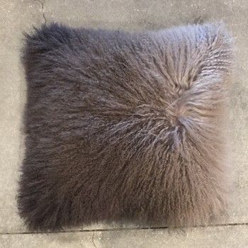 Pillow-Mongolian Fur-Taupe
