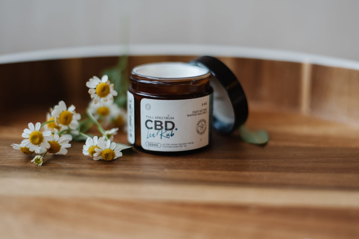 CBD Ice Rub with Menthol &amp; Essential Oils (325mg) - 2oz Glass Jar