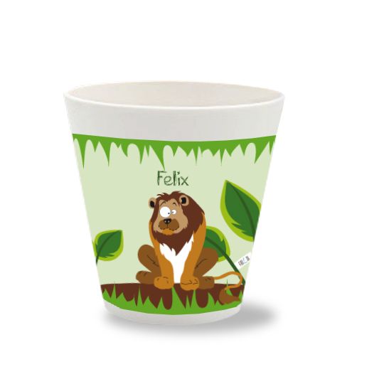 Becher mit Namen Löwe