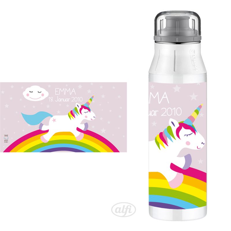 Einhorn Alfi Edelstahlflasche mit Namen