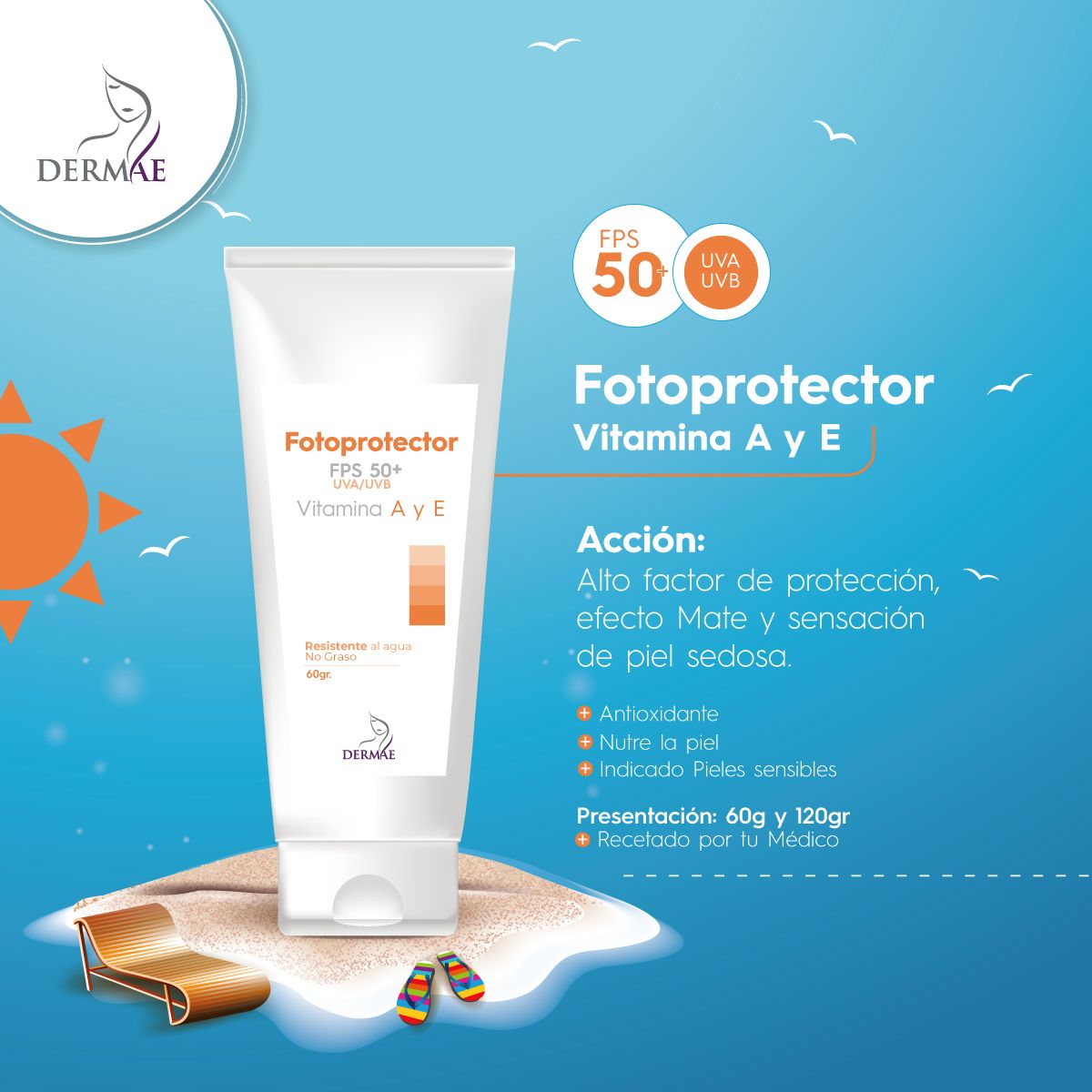 FOTOPROTECTOR SPF50 VITAMINA A Y E