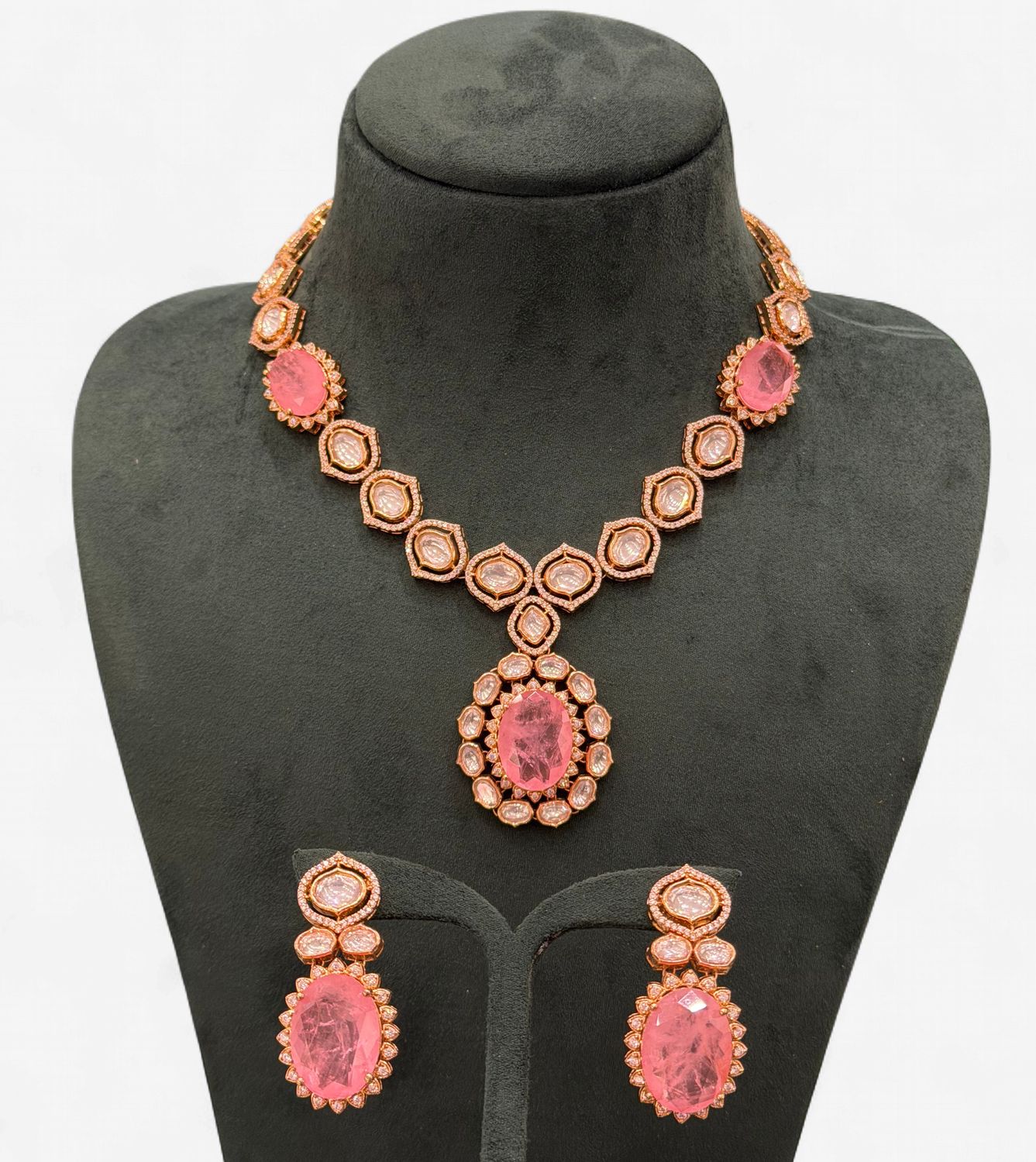 Elara Pink Statement Set