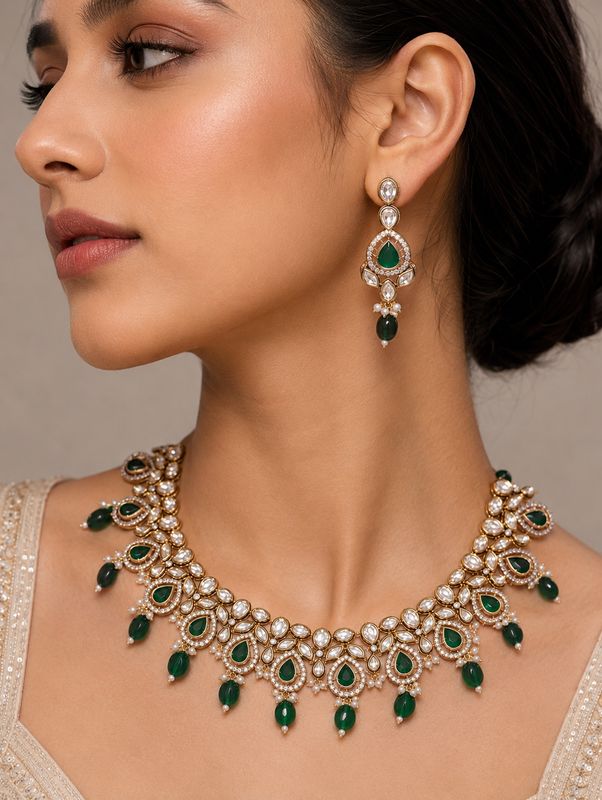 Amaira Emerald Necklace Set
