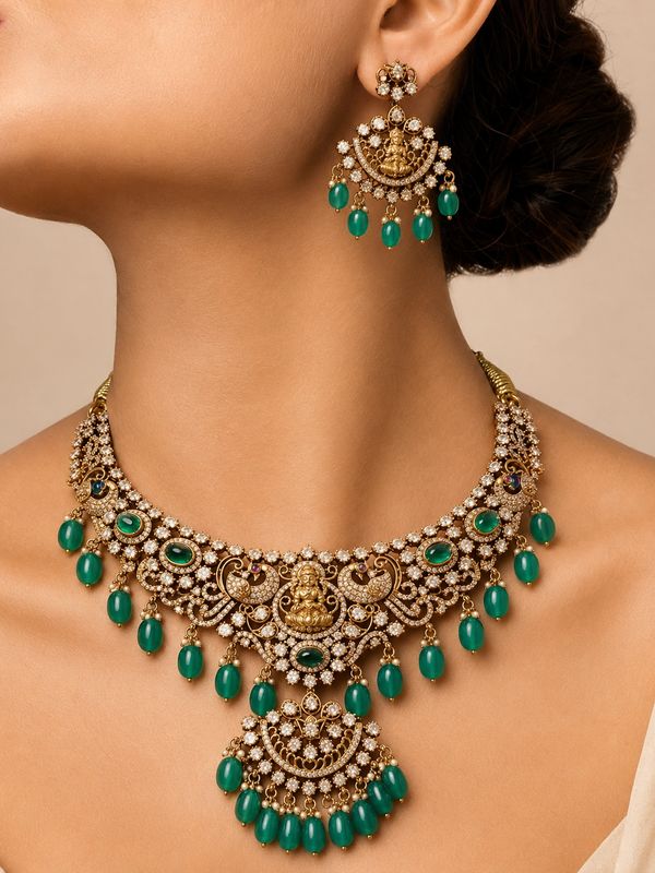 Aadhira Temple Jewellery Set