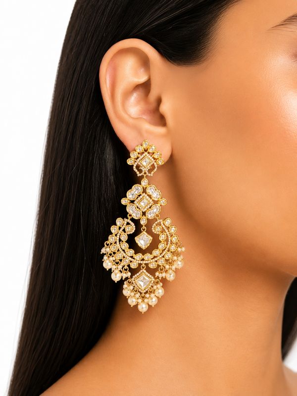 Nayara Polki Pearl Earrings