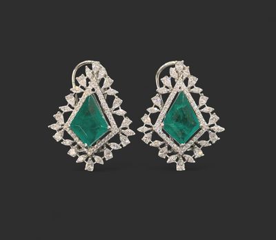 Elira Emerald Crystal Statement Earrings