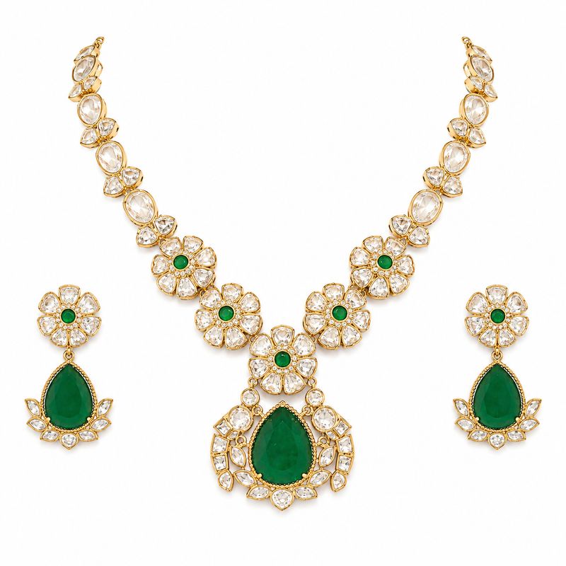 Floral Kundan Set