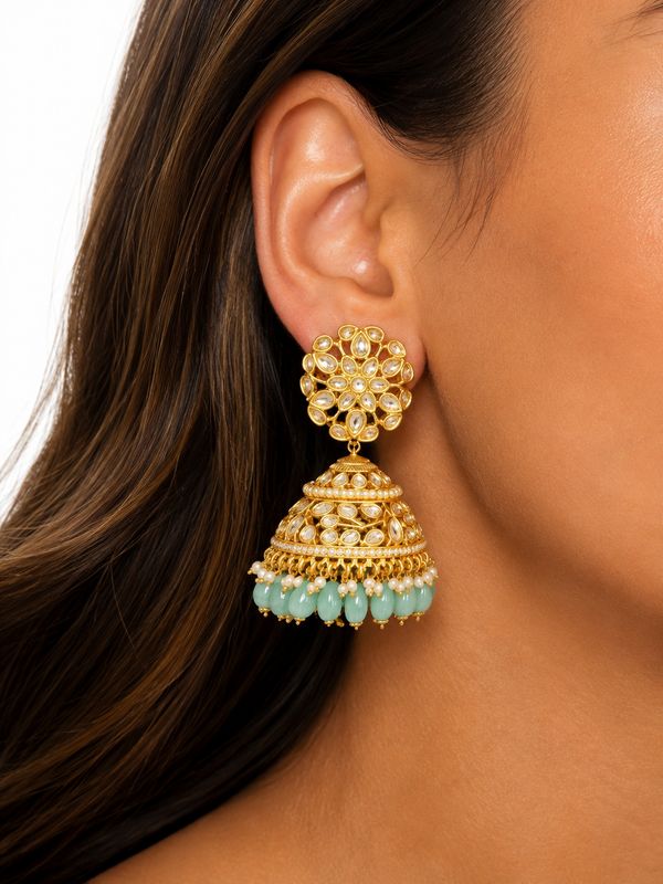 Aarika Polki Jhumka Earrings