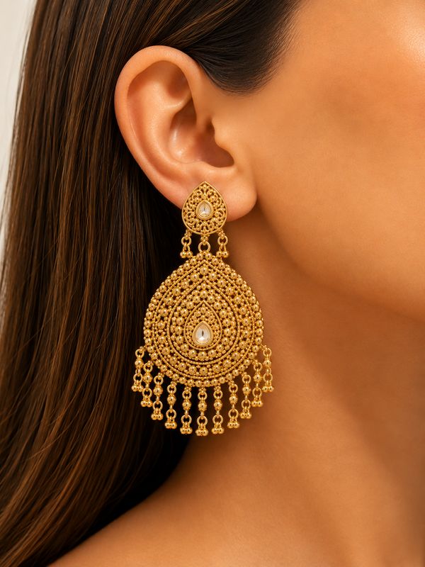 Aavya Temple Statement Earrings