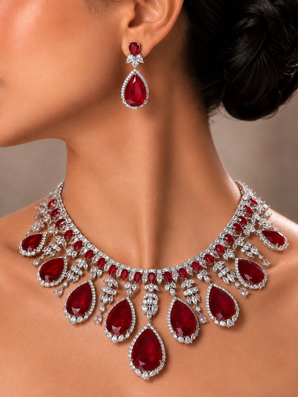 Rouge Royale Statement Necklace Set