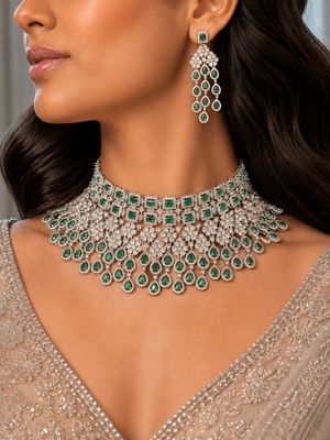 Zareen American Diamond Necklace Set