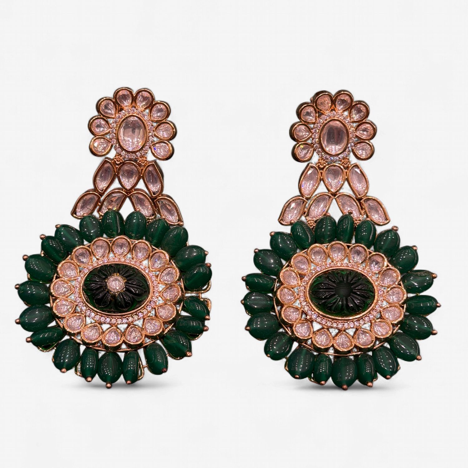 Naeva Emerald Statement Earrings