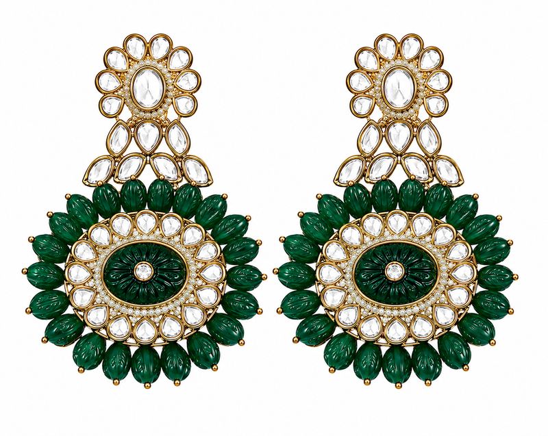 Naeva Emerald Statement Earrings