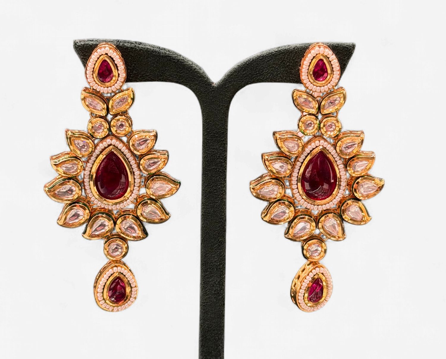 Ruhani Kundan Drop Earrings
