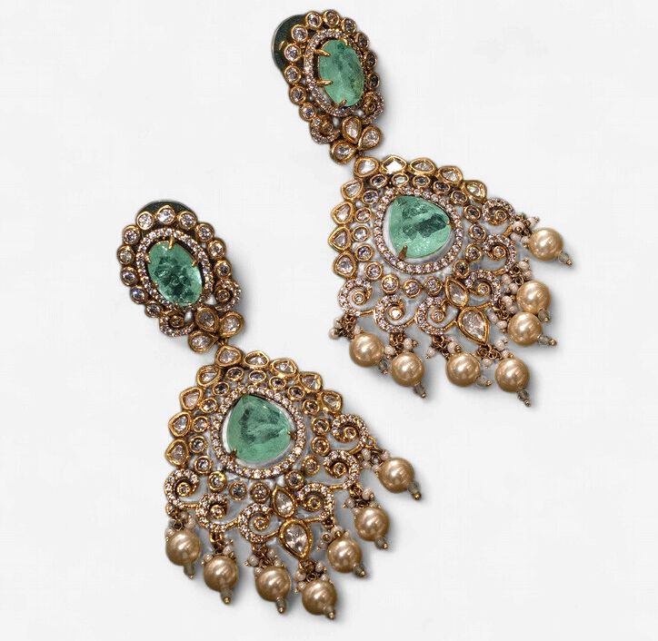 Zehra Emerald Drop Earrings