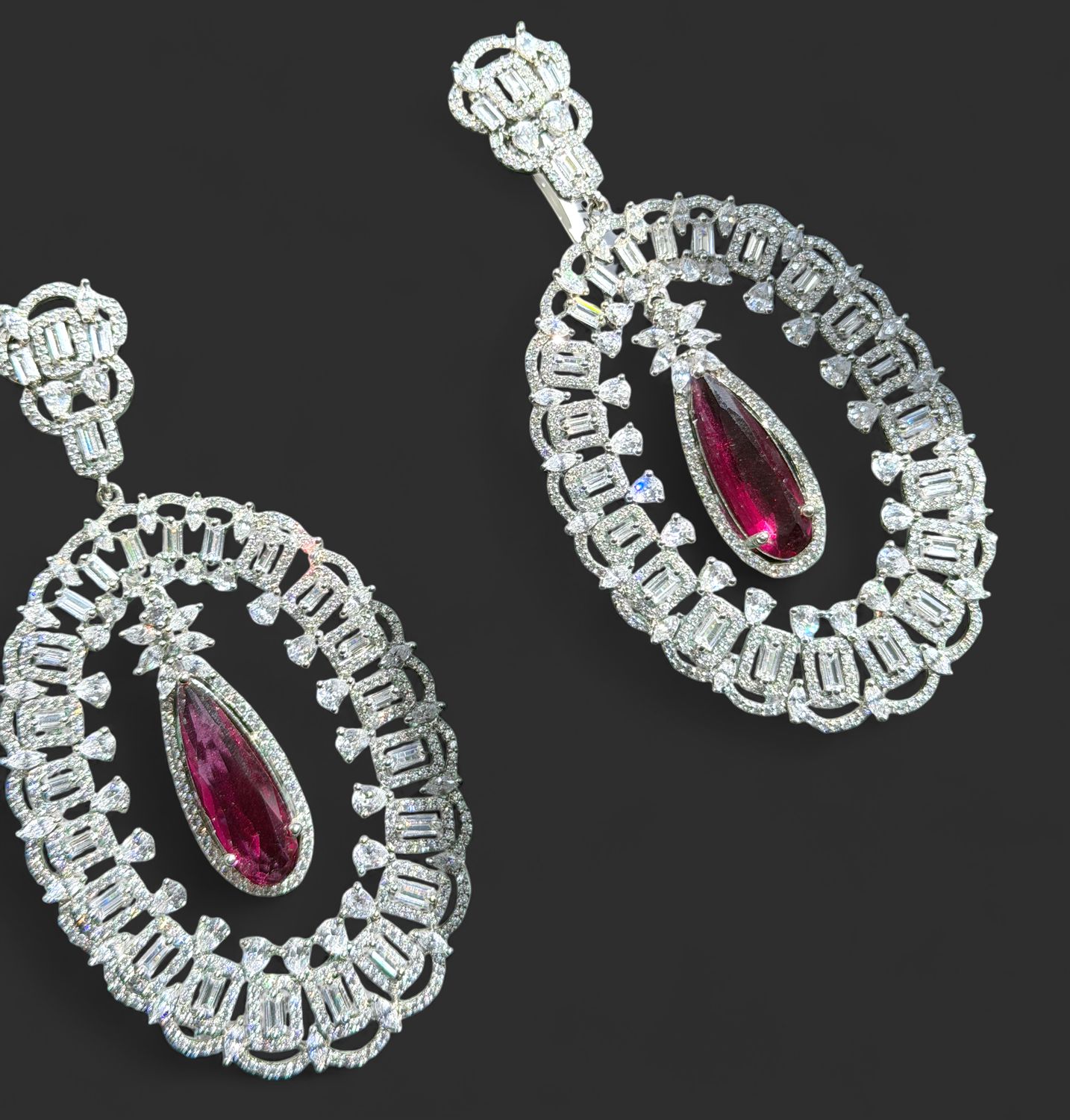 Rhea Ruby Statement Earrings