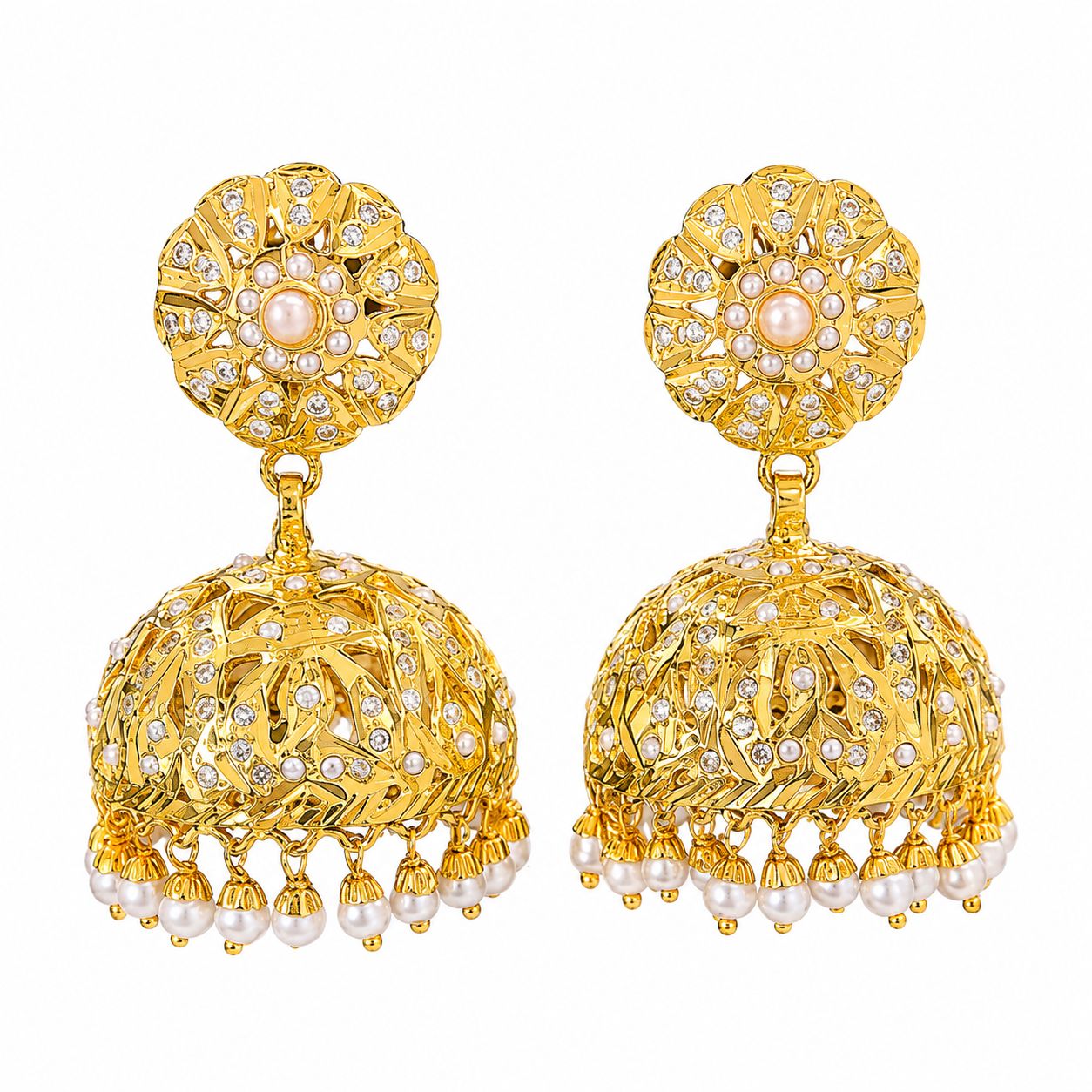 Aurelia Pearl Jhumka Earrings