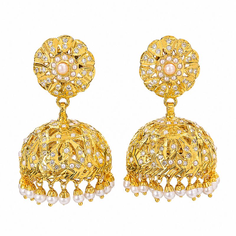 Aurelia Pearl Jhumka Earrings