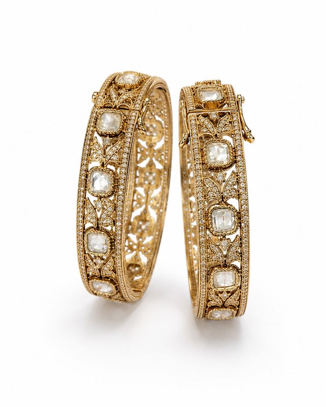 Kashvi Kundan Statement Bangles
