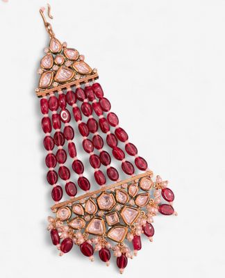 Sahira Ruby Cascade Kundan Tikka