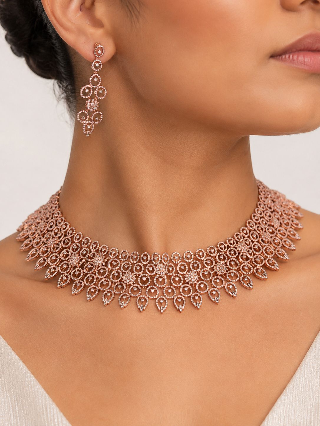 Saira Rose American Diamond Necklace Set