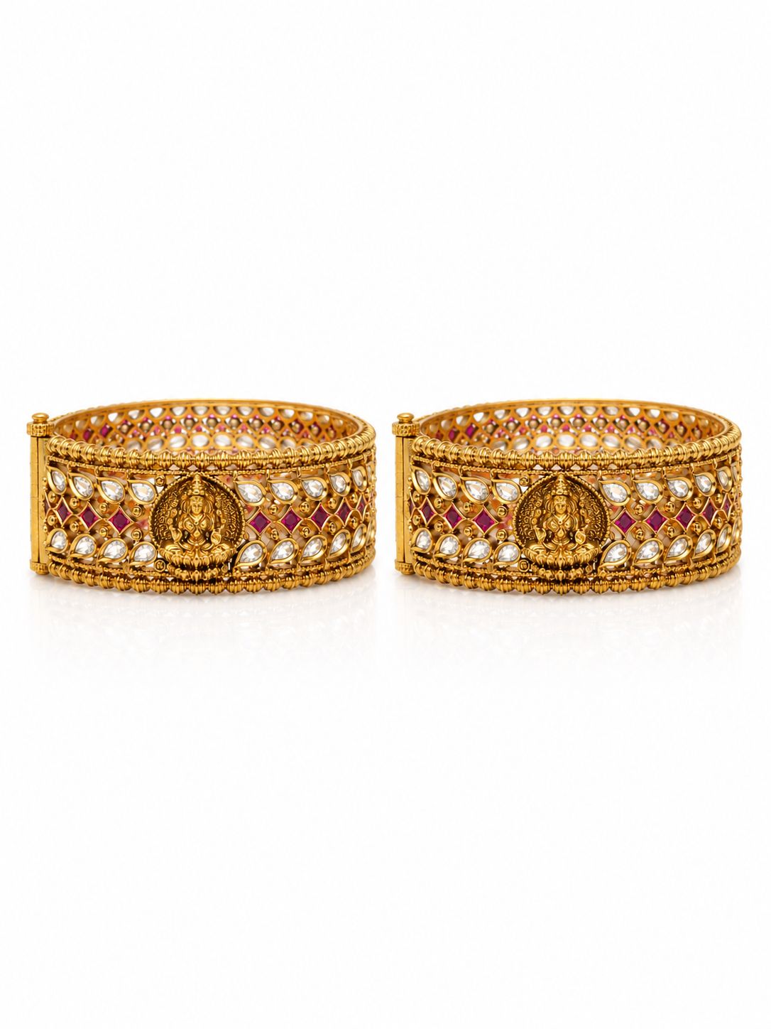 Aarika Temple Kundan Bangles