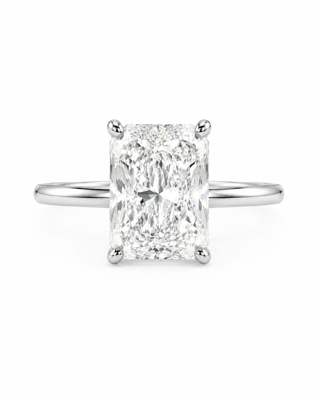 3ct Radiant Lab Grown Diamond Engagement Ring