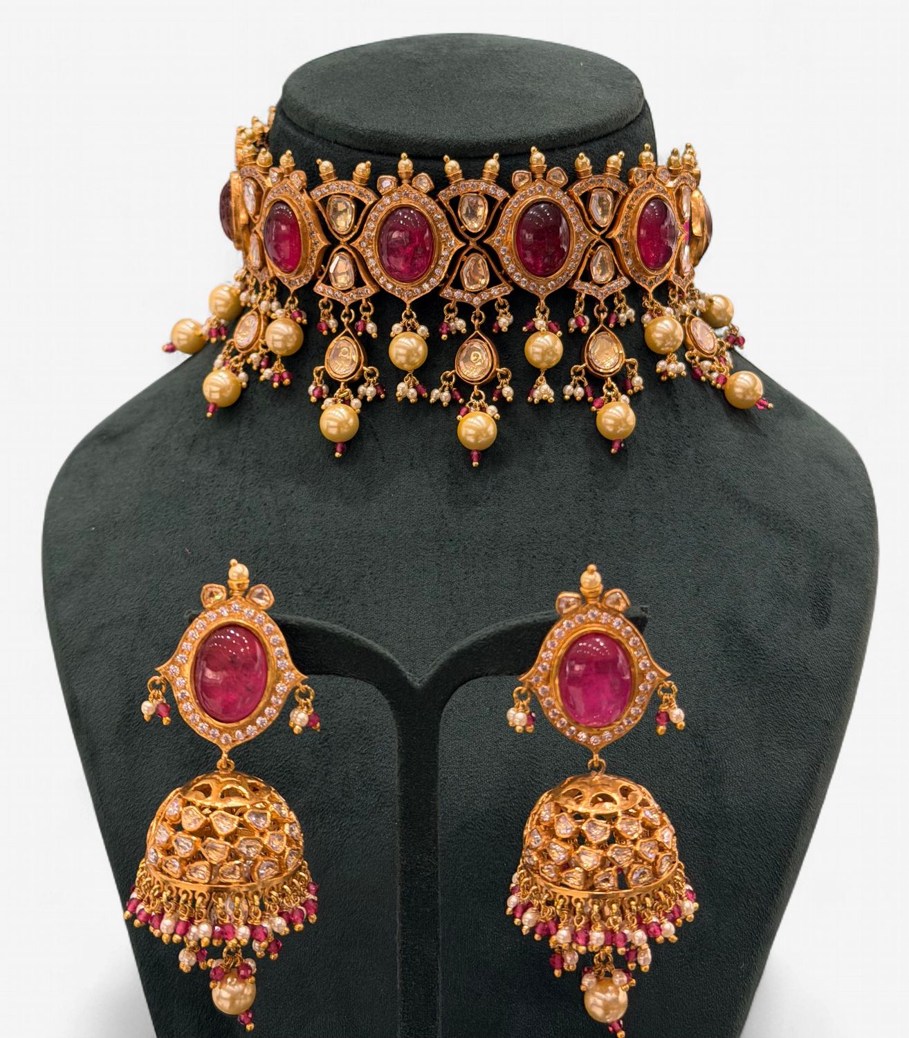 Reya Ruby Choker Set