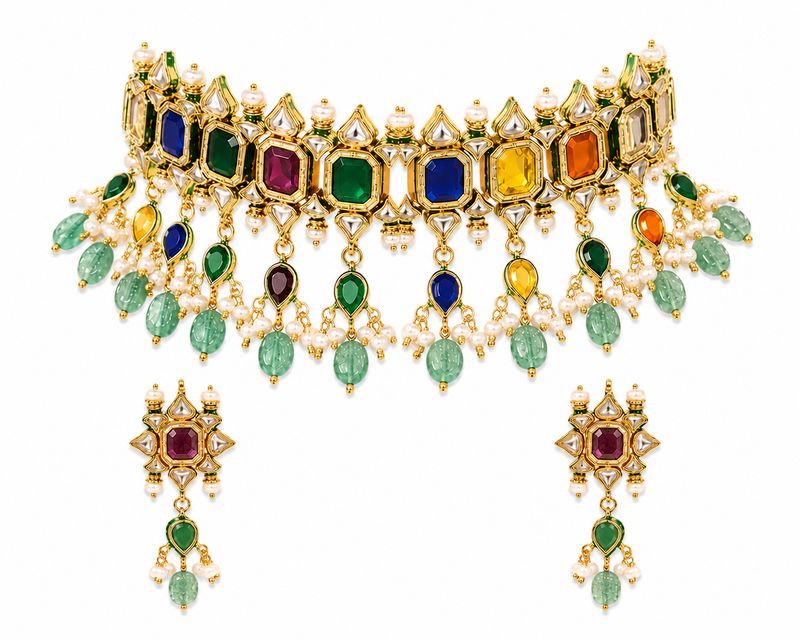 Rhea Navratra Choker Set