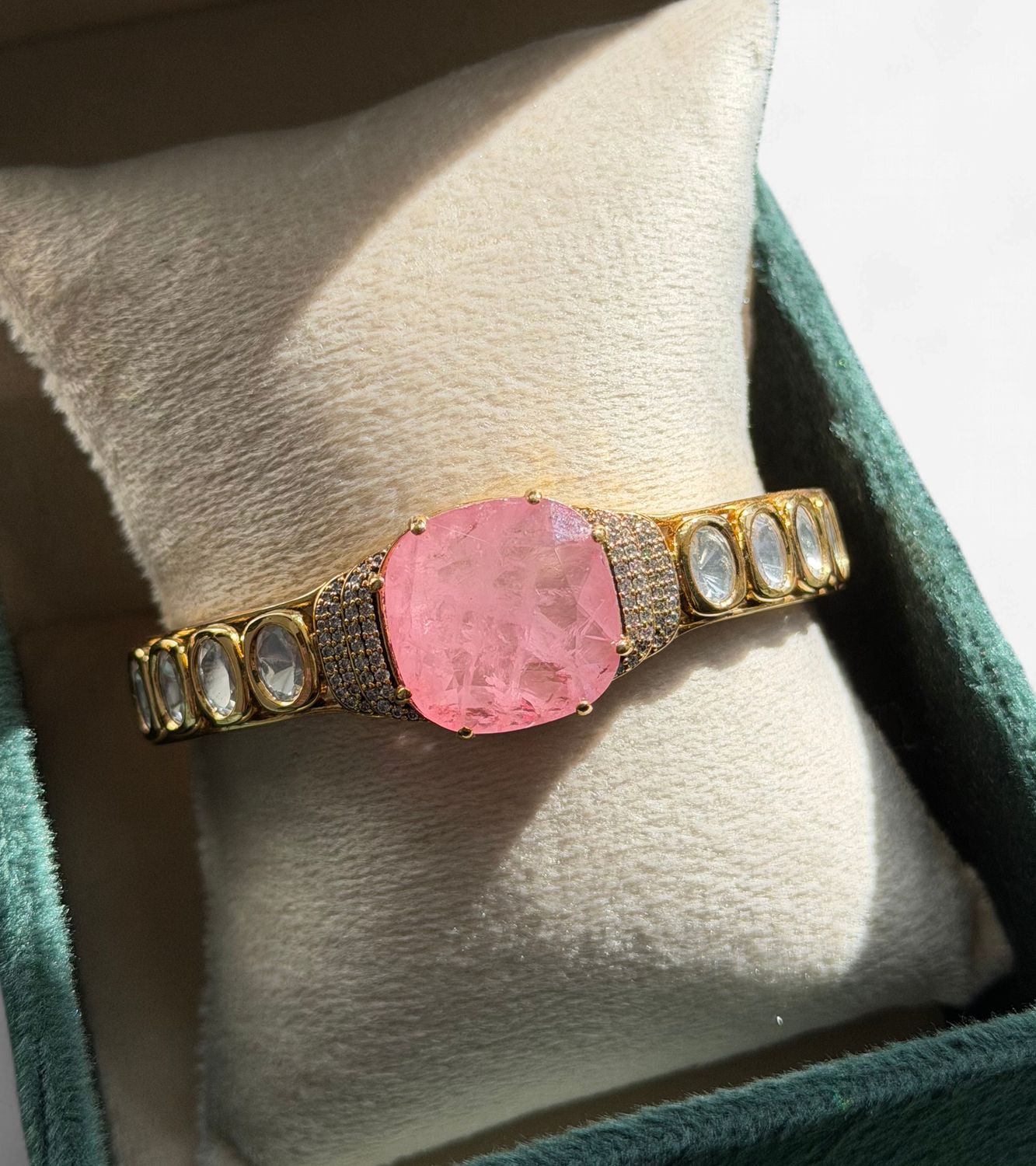 Roselle Blush Statement Bangle