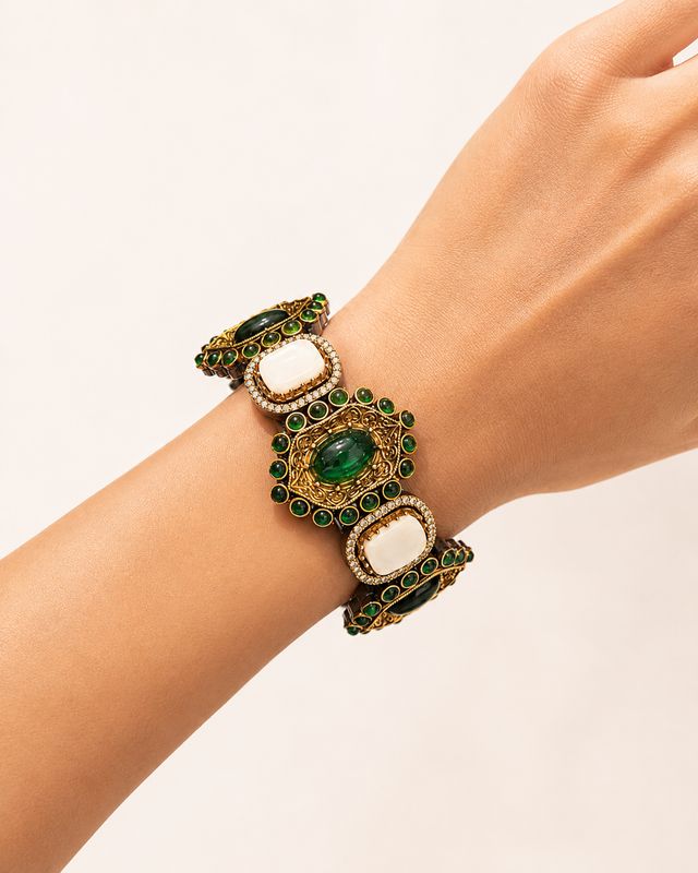 Zaria Emerald Heritage Bangle