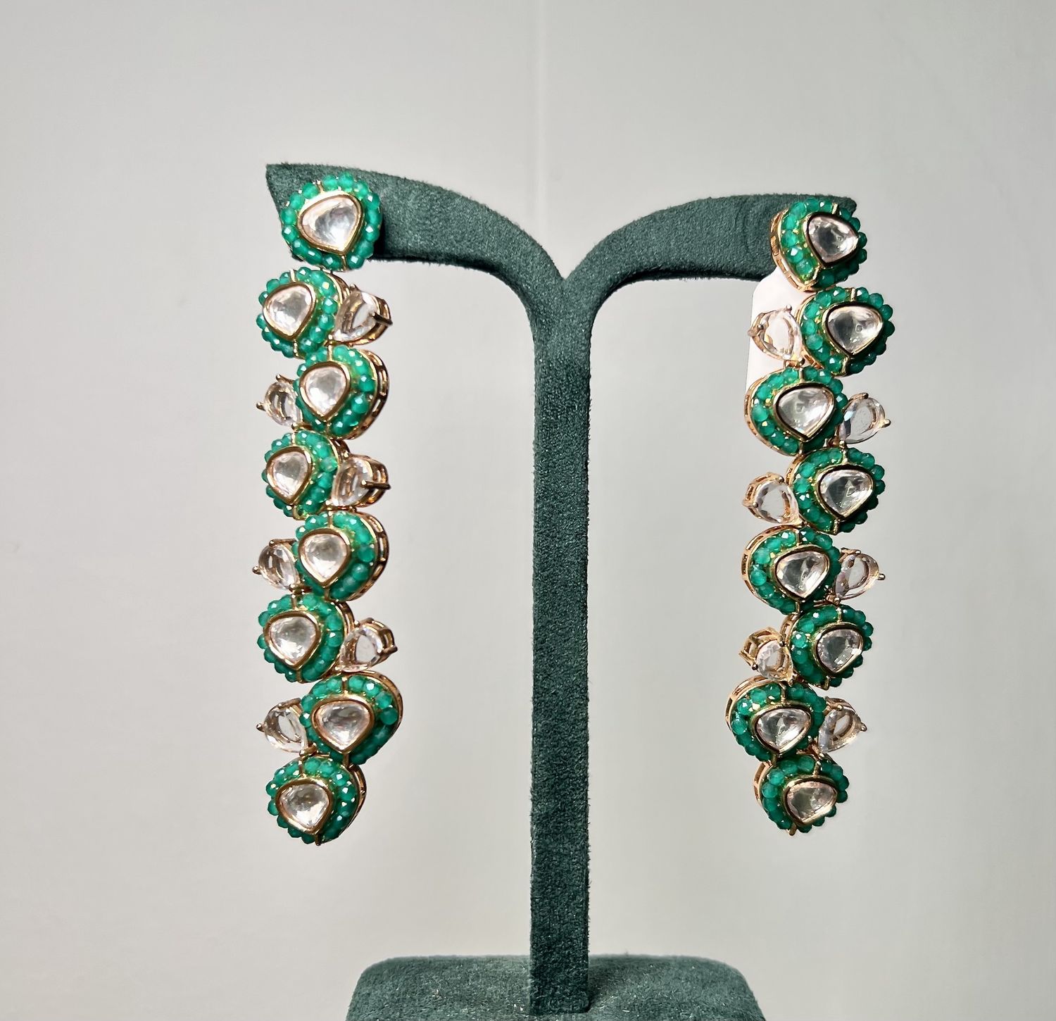 Ameera Earrings, Colour: Green