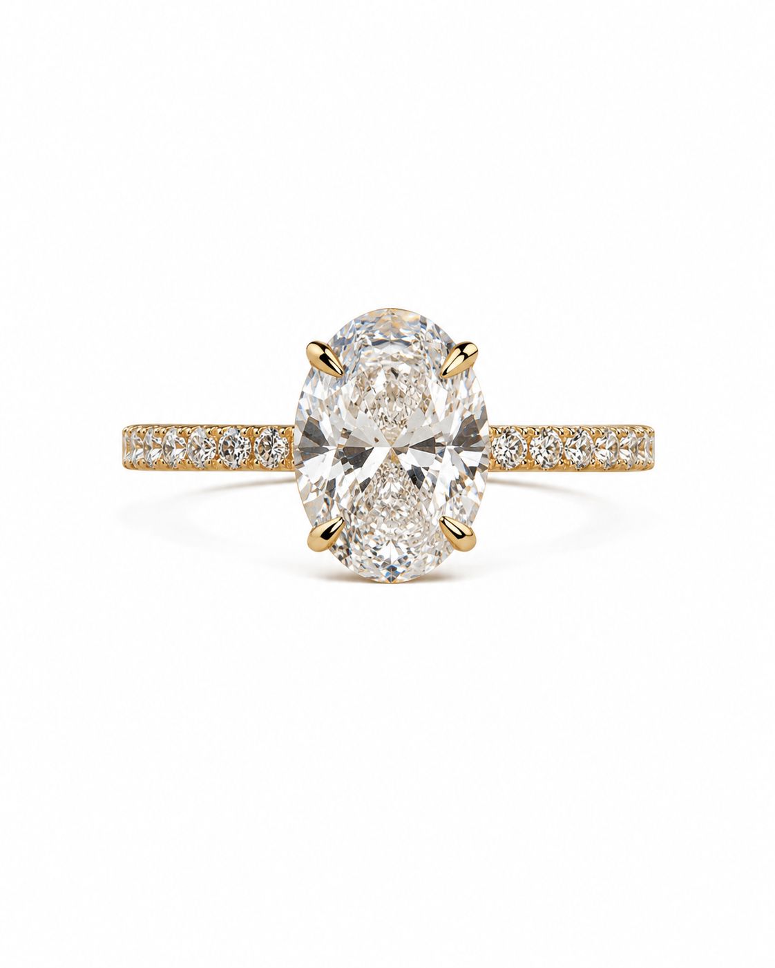 2ct Oval Lab Grown Diamond Engagement Ring