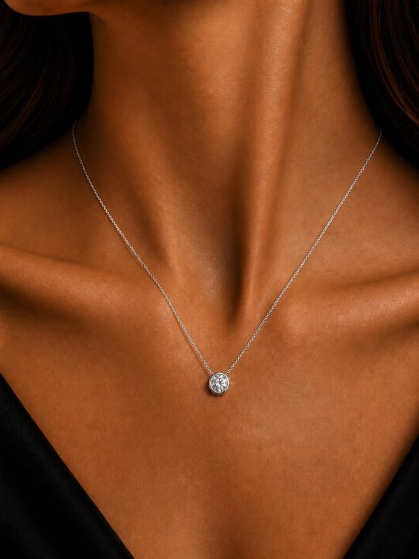 0.50ct Round Lab Diamond Necklace